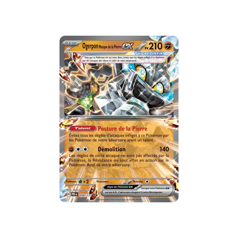 Ogerpon Masque de la Pierre Téracristal EX PRE - 058/131