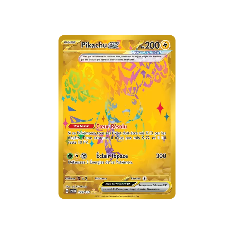 Pikachu Téracristal EX PRE - 179/131