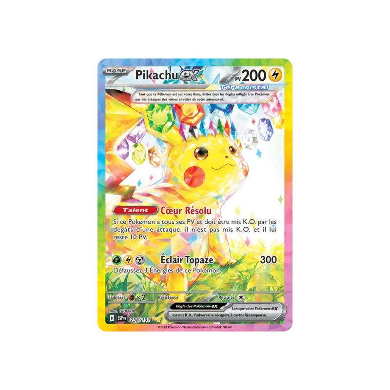 Pikachu Téracristal EX SSP - 238/191