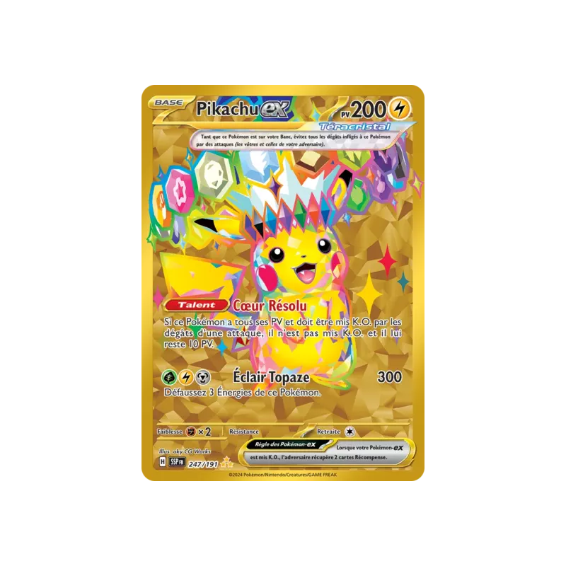 Pikachu Téracristal EX SSP - 247/191