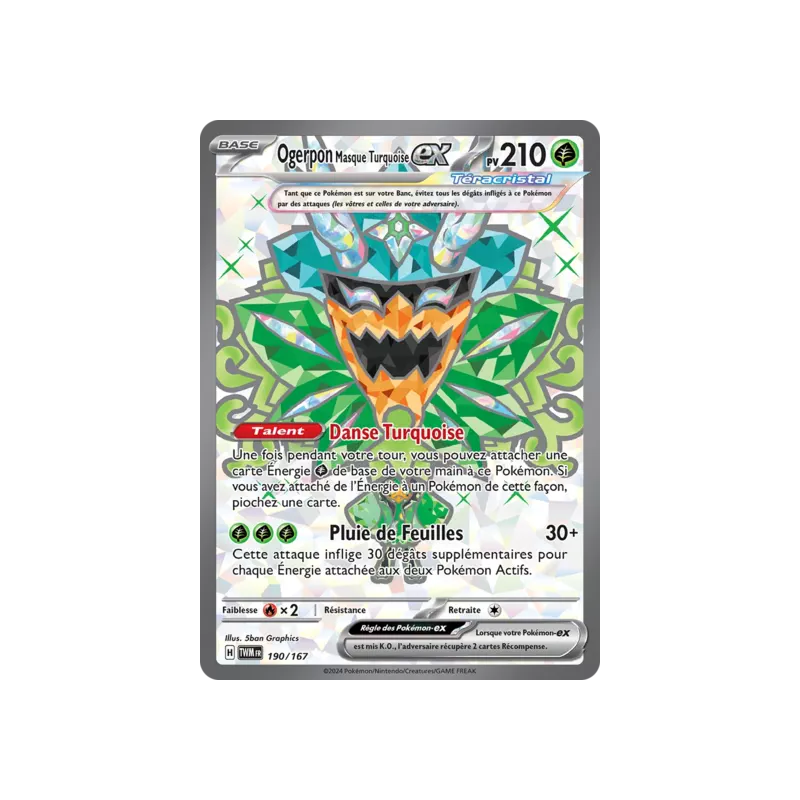 Ogerpon Masque Turquoise Téracristal EX TWM - 190/167