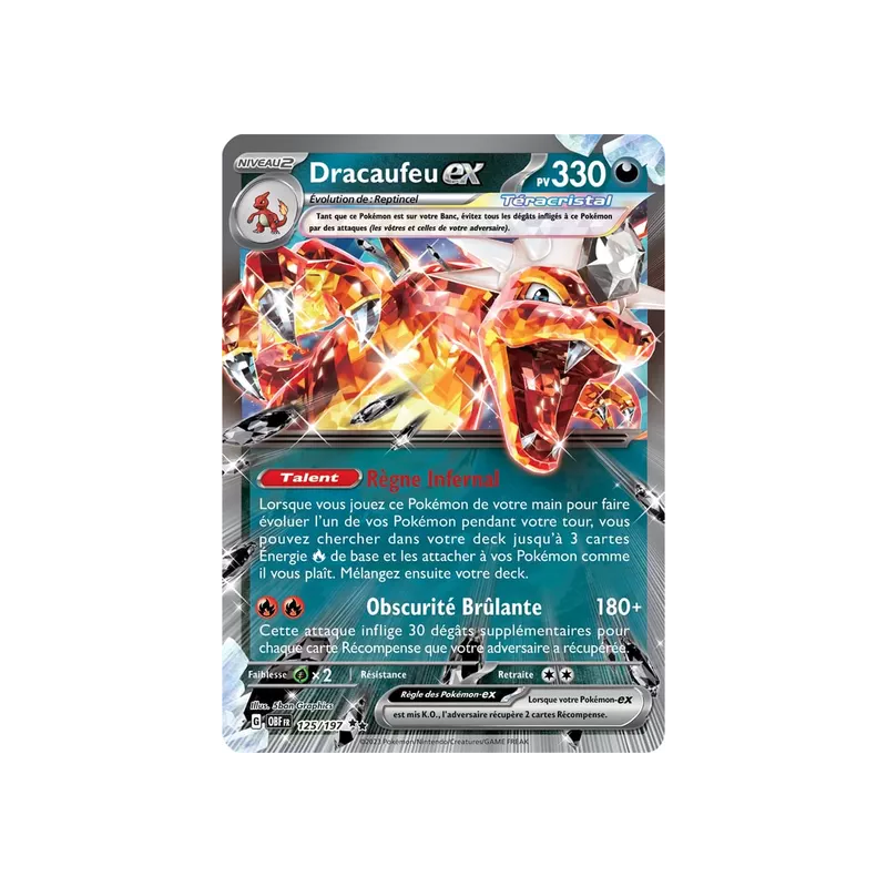 Dracaufeu Téracristal EX OBF - 125/197