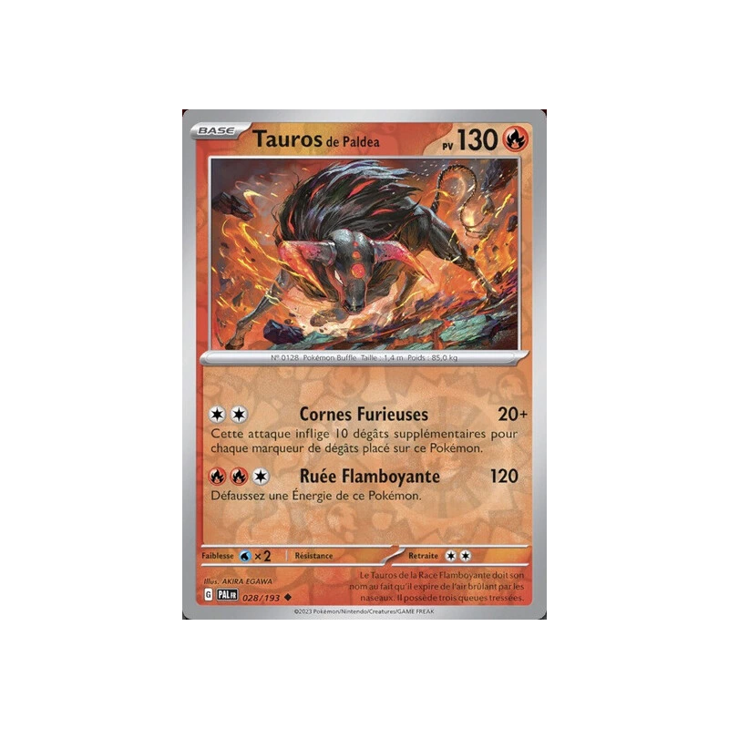 Tauros de Paldea (Reverse Holo) PAL - 028/193