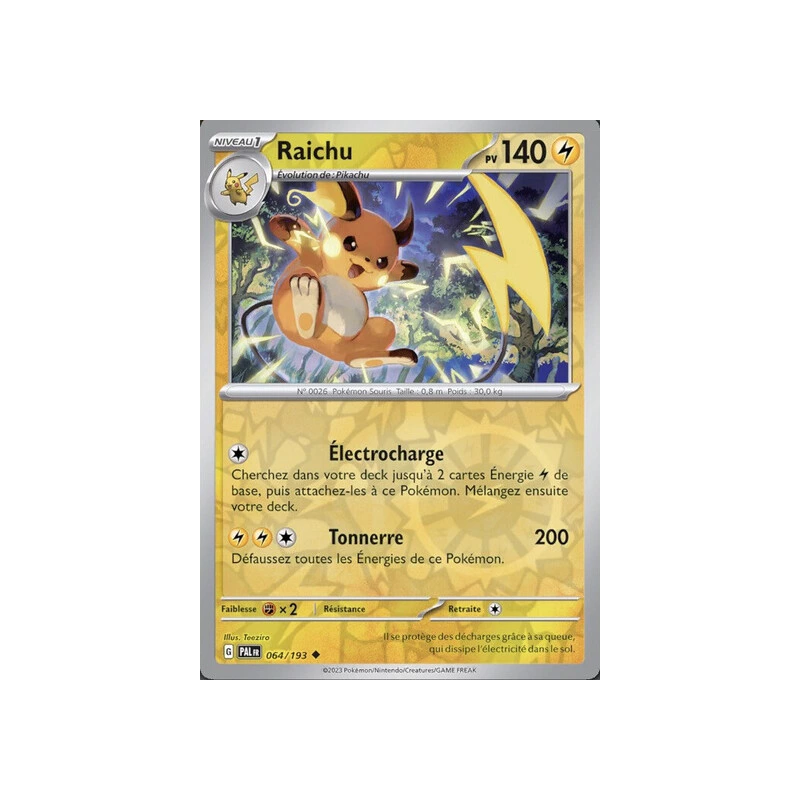 Raichu (Reverse Holo) PAL - 064/193