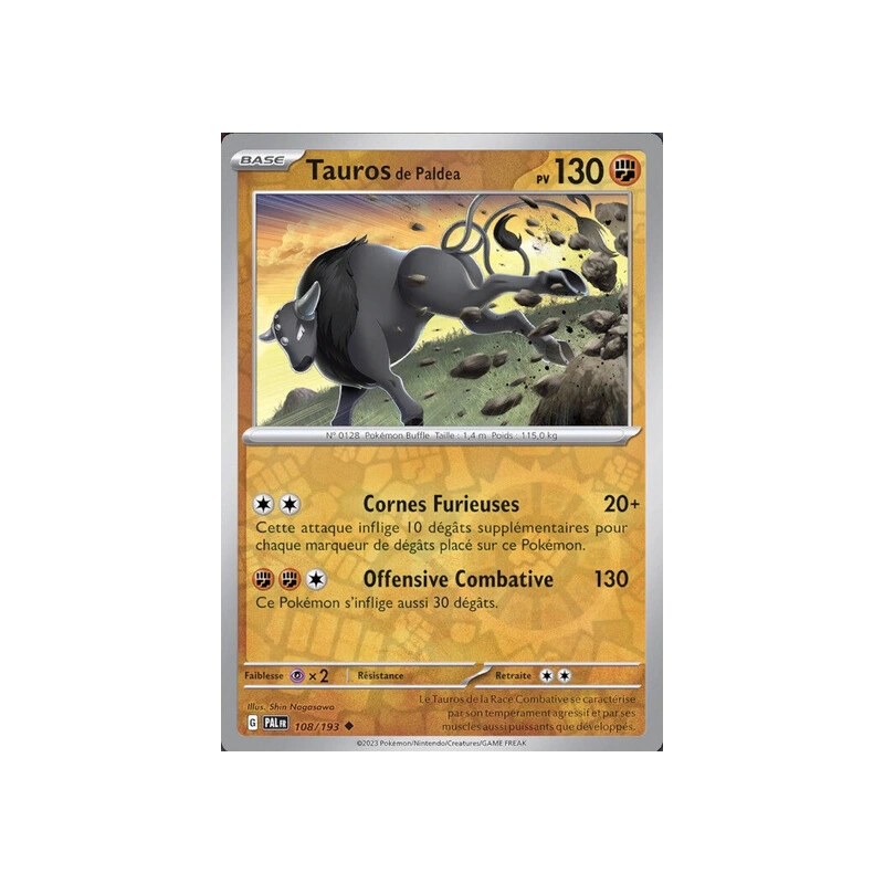 Tauros de Paldea (Reverse Holo) PAL - 108/193
