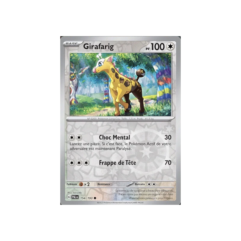 Girafarig (Reverse Holo) PAL - 154/193