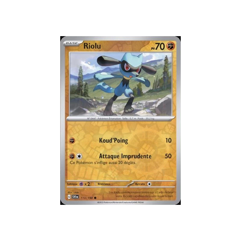 Riolu (Reverse Holo) SV01 - 113/198