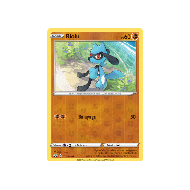 Riolu (Reverse Holo) CRZ - 071/159