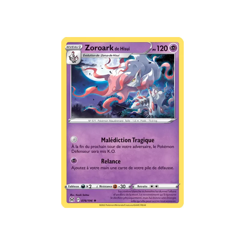Zoroark de Hisui LOR - 076/196