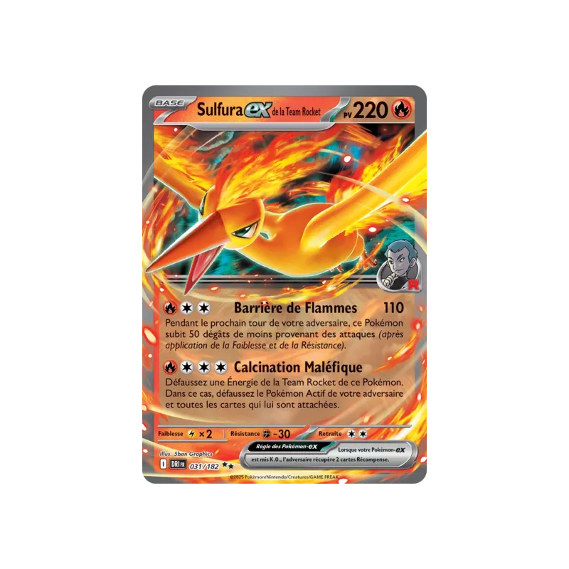 Sulfura EX de la Team Rocket DRI - 031/182