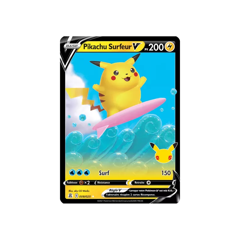 Pikachu Surfeur V CEL - 008/025