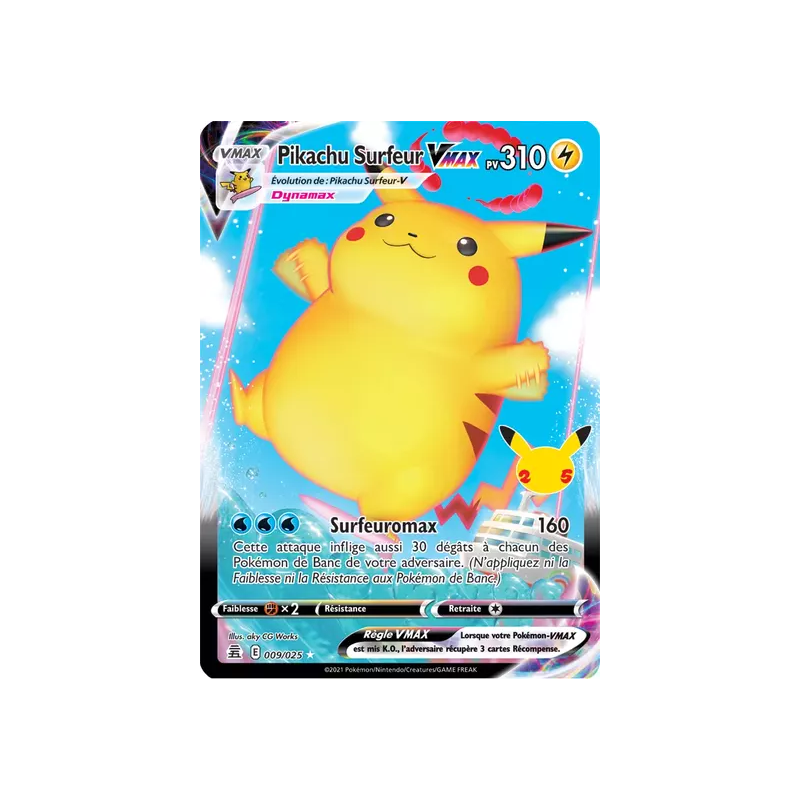 Pikachu Surfeur VMAX CEL - 009/025