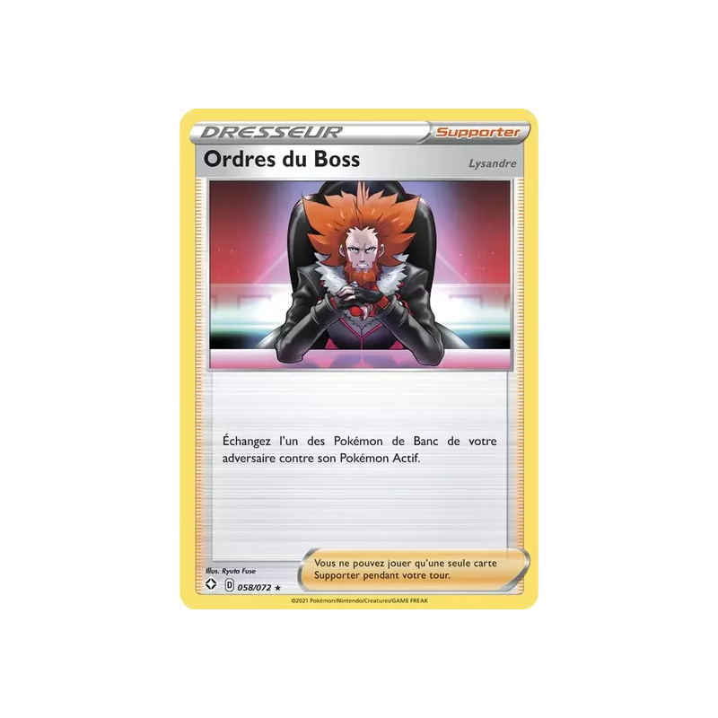Ordres du Boss SHF - 058/072