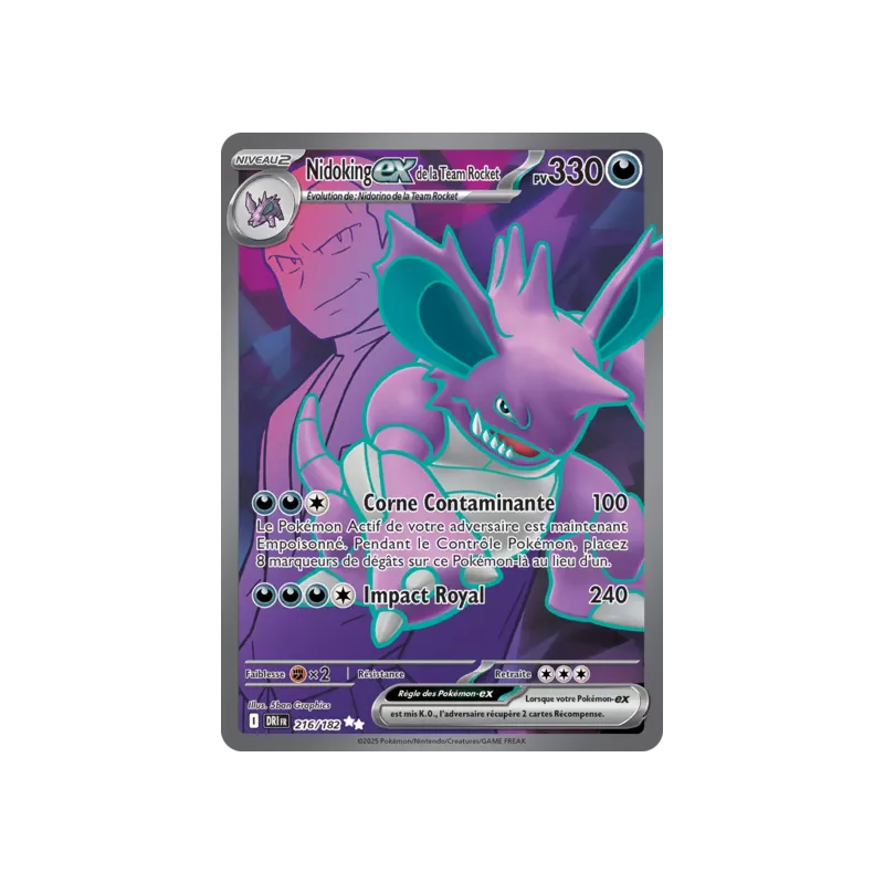 Nidoking EX de la Team Rocket DRI - 216/182