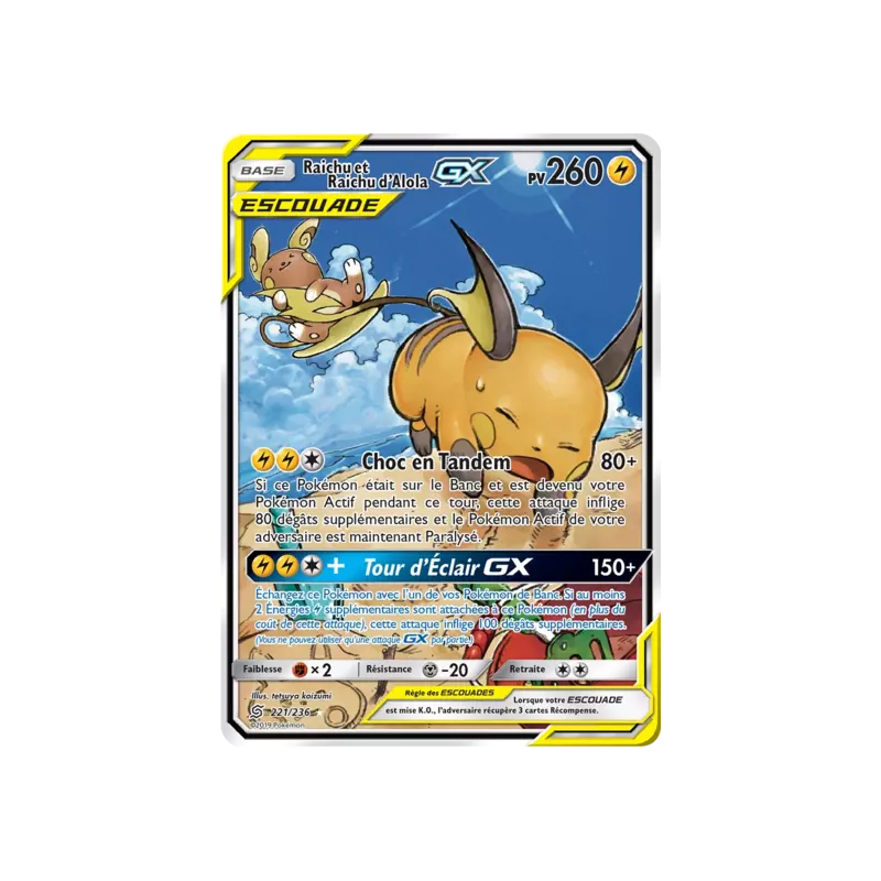 Raichu et Raichu d'Alola Escouade UNM - 221/236