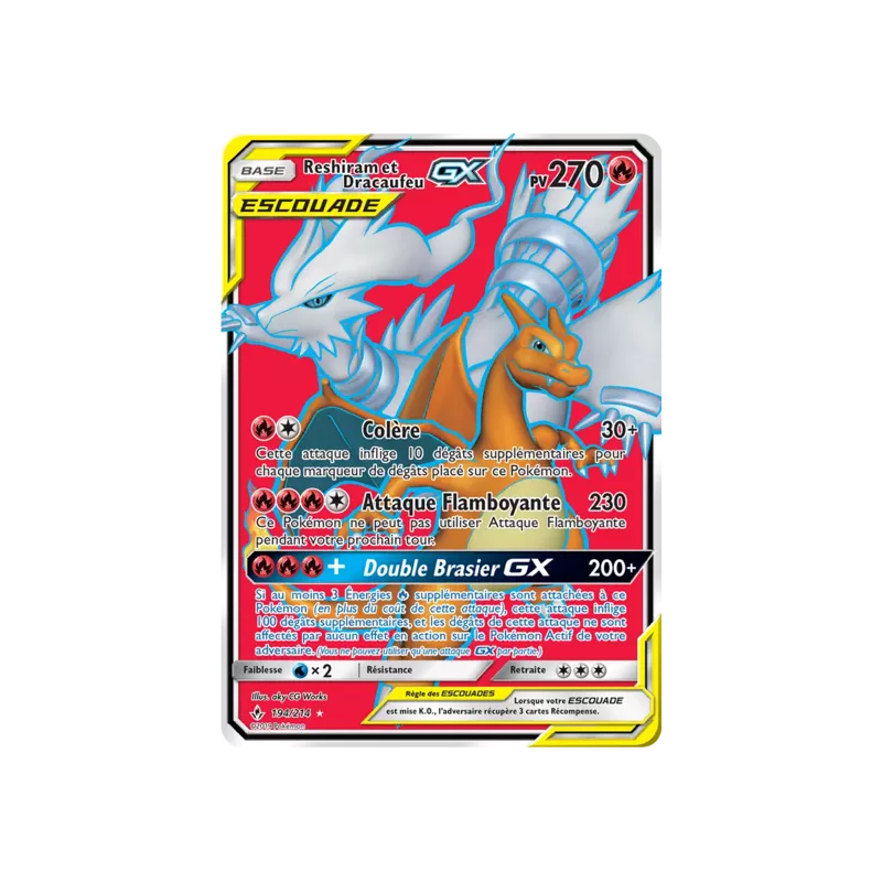 Reshiram et Dracaufeu Escouade UNB - 194/214