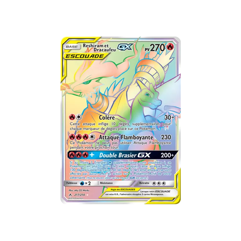 Reshiram et Dracaufeu Escouade UNB - 217/214