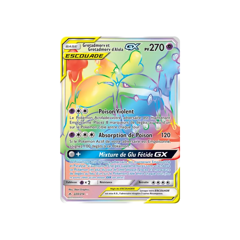 Grotadmorv et Grotadmorv d'Alola Escouade UNB - 220/214