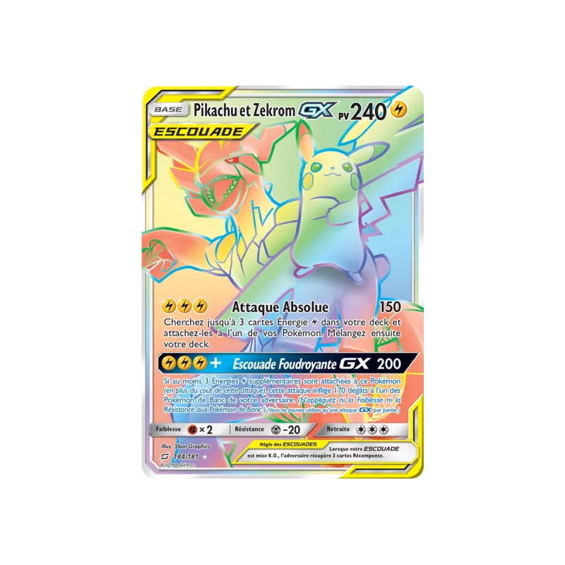 Pikachu et Zekrom Escouade TEU - 184/181