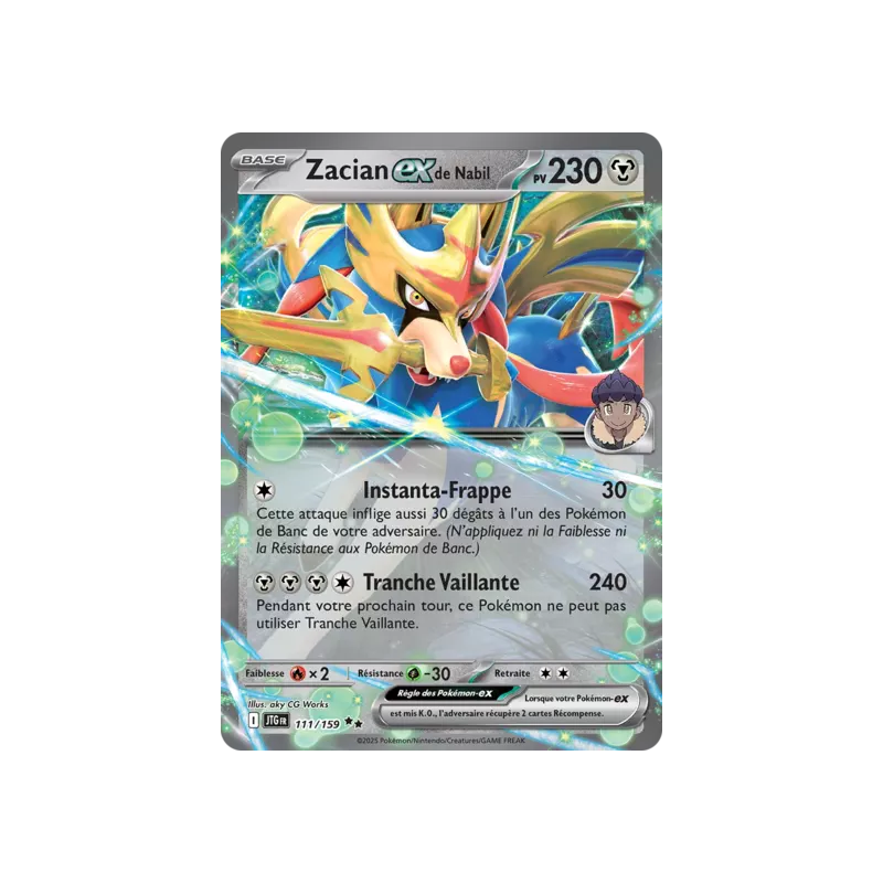 Zacian EX de Nabil JTG - 111/159