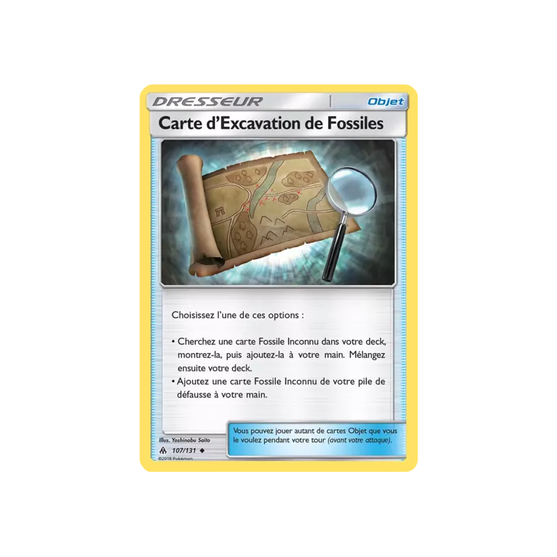 Carte d'Excavation de Fossiles FLI - 107/131