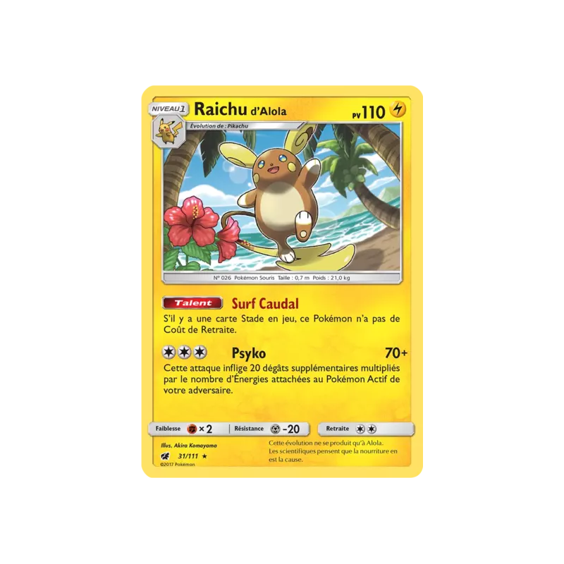 Raichu d'Alola CIN - 031/111