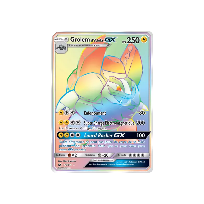 Grolem d'Alola GX CIN - 113/111